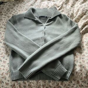 Sage green knit cardigan